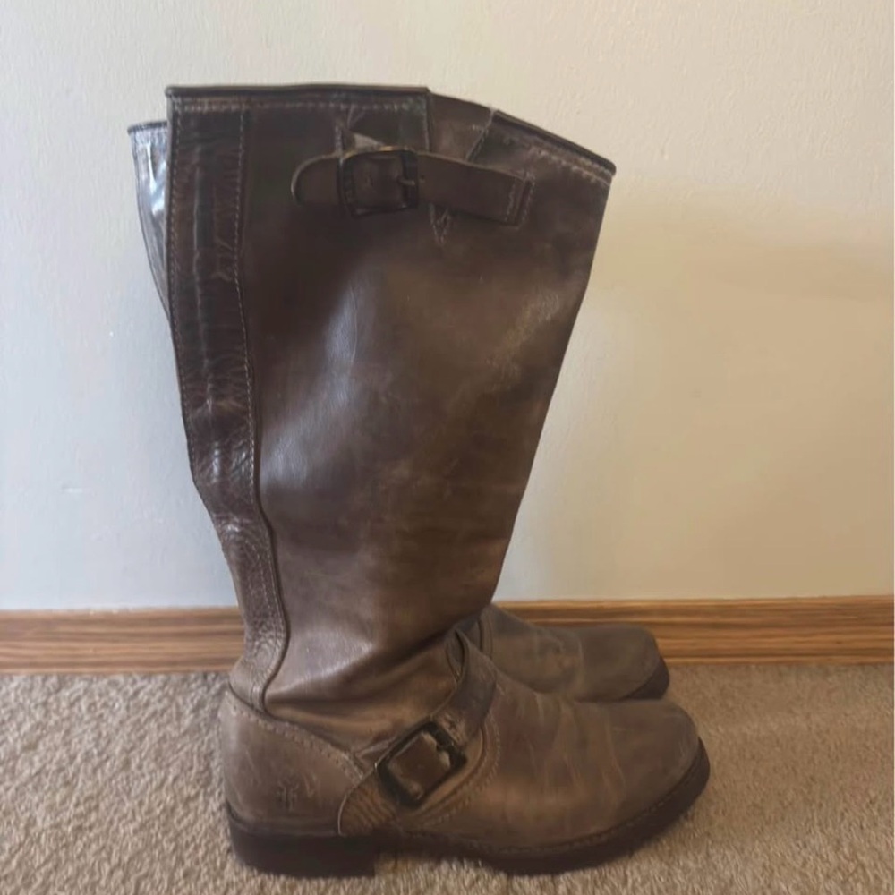Frye Grey Leather Boots